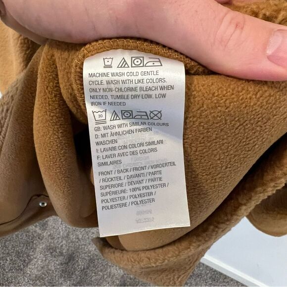 Denim & Co Regular Sherpa Bonded Fleece Snap Jacket | Size L - Picture 8 of 12